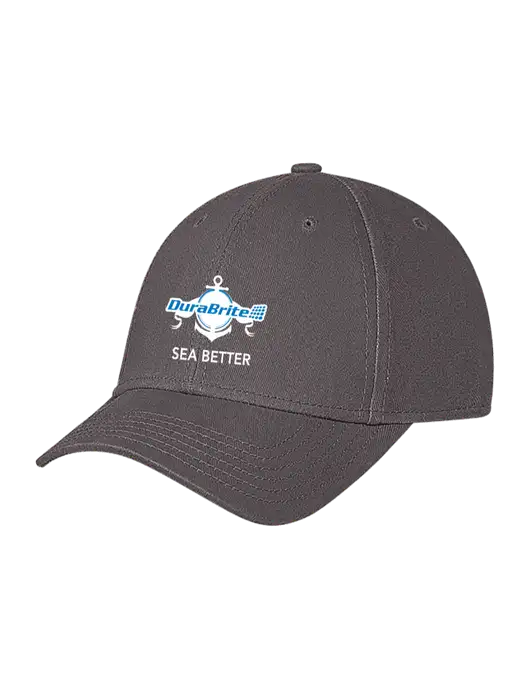 Medium Dark Grey Structured Soft Snap Closure Hook & Loop Cap w/Anchor Sea Better Logo