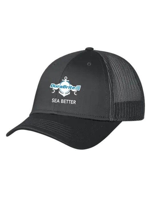 Charcoal Mesh Trucker Cap Snap Back w/Anchor Sea Better Logo