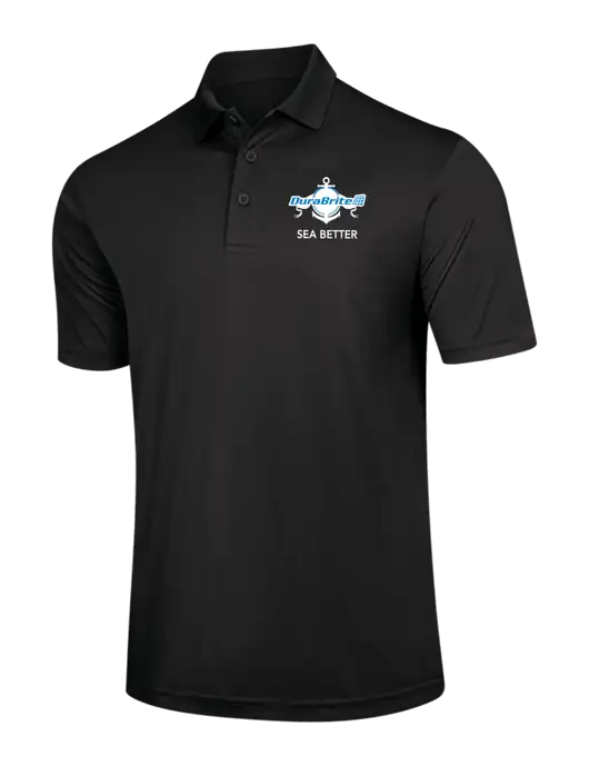 Black PosiCharge Competitor Polo w/Anchor Sea Better Logo