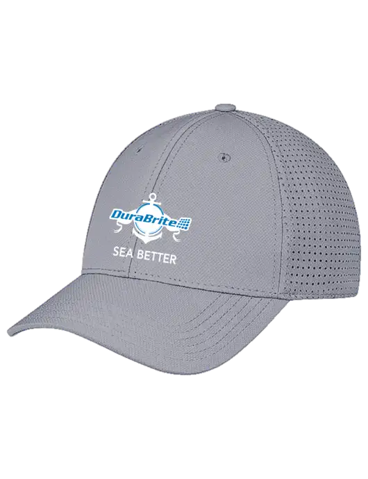 Grey Performance Stretchable Cap Hook & Loop w/Anchor Sea Better Logo