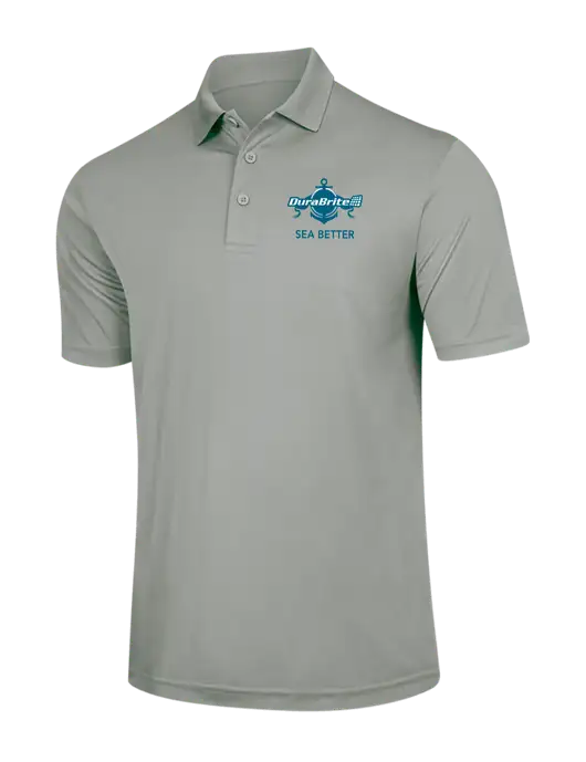 Silver PosiCharge Competitor Polo w/Anchor Sea Better Logo