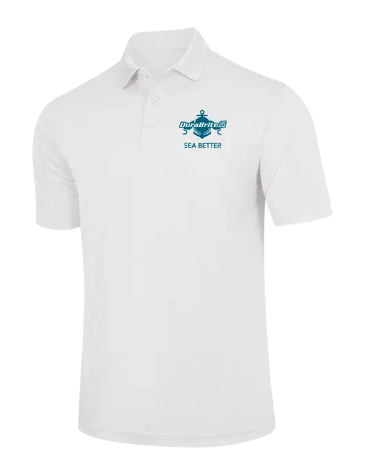 White PosiCharge Competitor Polo w/Anchor Sea Better Logo