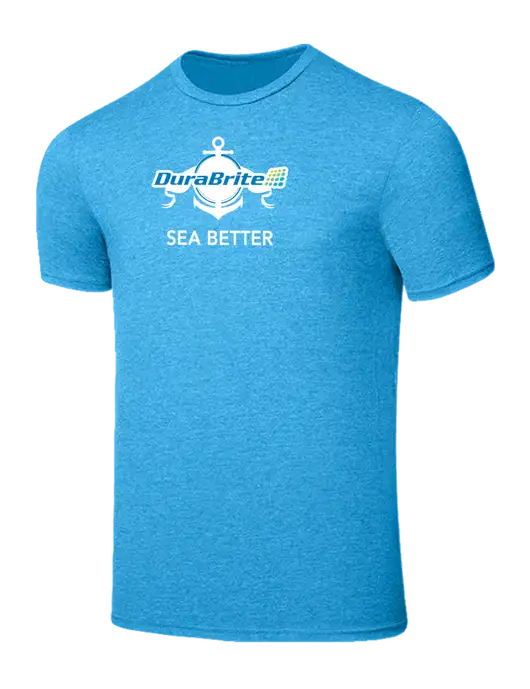 Seriously Soft Heathered Sapphire Blue T-Shirt w/Anchor Sea Better Logo