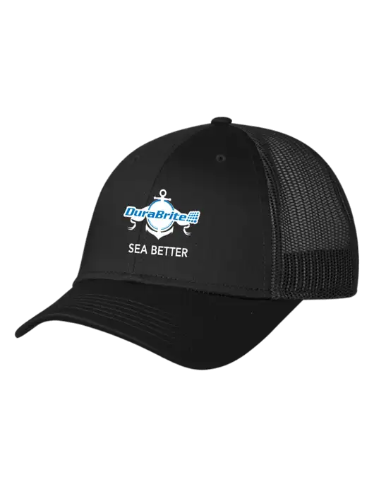 Black Mesh Trucker Cap Snap Back w/Anchor Sea Better Logo