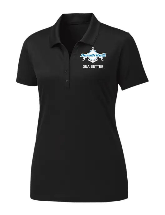 Womens Black PosiCharge Competitor Polo w/Anchor Sea Better Logo