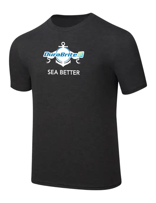Simply Soft Black Frost 4.5oz  Poly/Combed Ring Spun Cotton T-Shirt w/Anchor Sea Better Logo