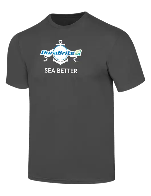 Simply Soft Charcoal 4.5oz  Poly/Combed Ring Spun Cotton T-Shirt w/Anchor Sea Better Logo
