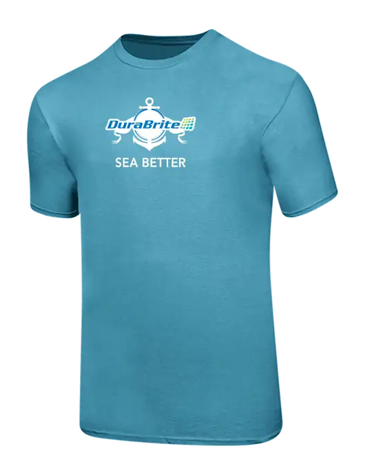 Ring Spun Light Sapphire 4.5 oz T-Shirt w/Anchor Sea Better Logo