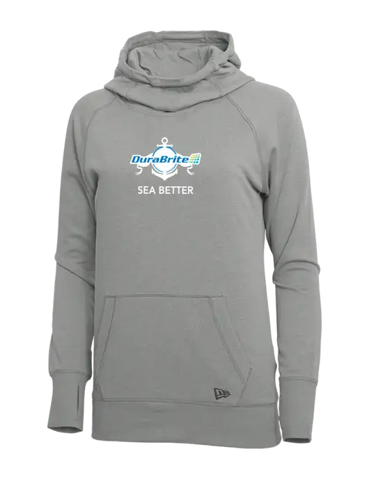 New Era Shadow Grey Heather Womens Tri-Blend Fleece Pullover Hoodie w/Anchor Sea Better Logo