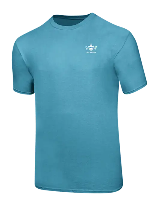 Ring Spun Light Sapphire 4.5 oz T-Shirt w/Anchor Sea Better Logo