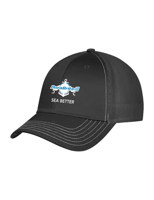 Charcoal Grey Mesh Trucker Cap Snap Back w/Anchor Sea Better Logo