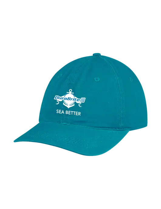 Garment Washed Unstructured Twill Sapphire Cap w/Anchor Sea Better Logo