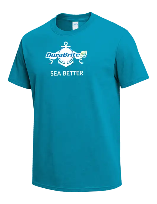 Sapphire Blue Heavyweight 6.1 oz T-Shirt w/Anchor Sea Better Logo