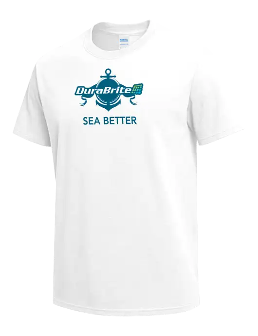 White Heavyweight 6.1 oz T-Shirt w/Anchor Sea Better Logo