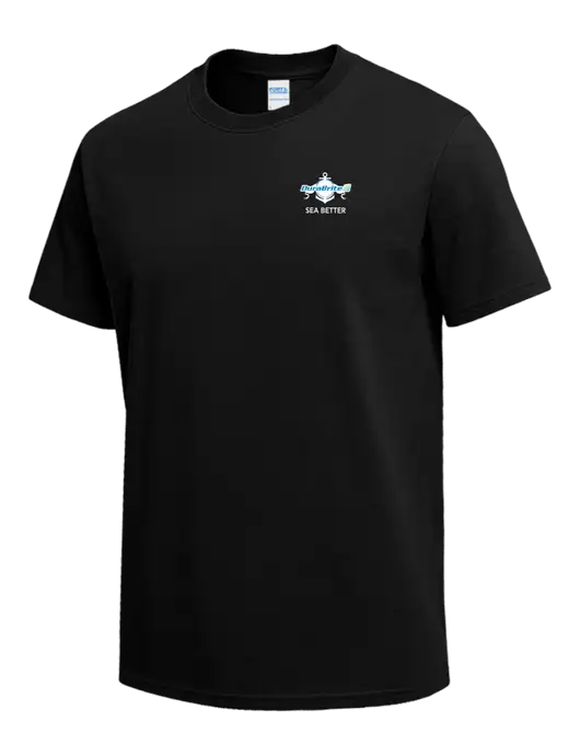 Black Heavyweight 6.1 oz T-Shirt w/Anchor Sea Better Logo
