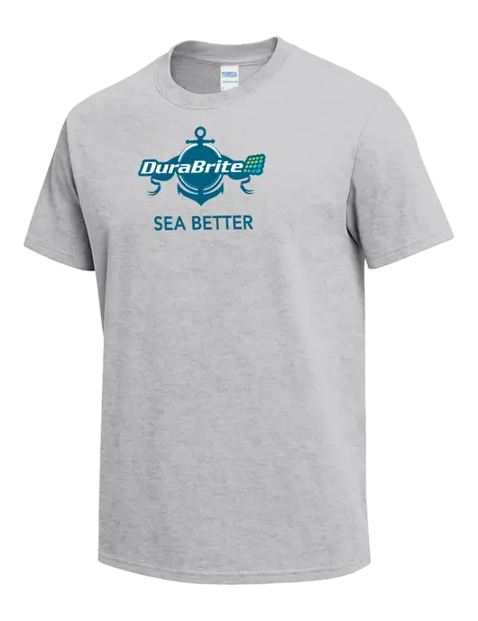 Light Grey Heather Heavyweight 6.1 oz T-Shirt w/Anchor Sea Better Logo