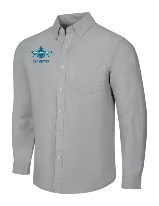 Light Grey SuperPro Oxford Shirt w/Anchor Sea Better Logo