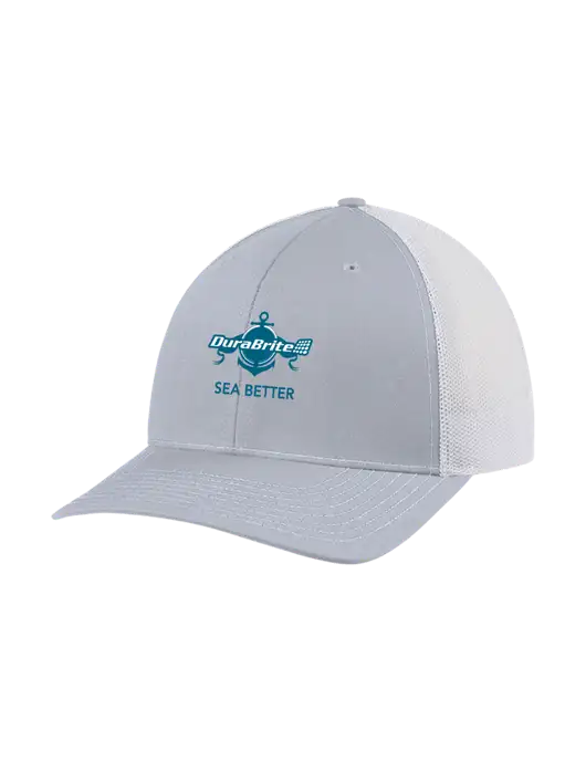 Richardson Adjustable Snapback Original 112 Trucker Cap Light Heather Grey w/White Mesh w/Anchor Sea Better Logo