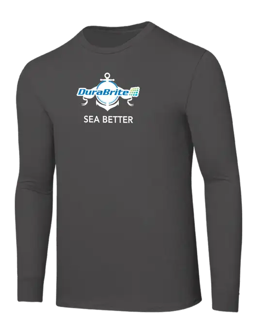 Seriously Soft Dark Grey Long Sleeve T-Shirt w/Anchor Sea Better Logo