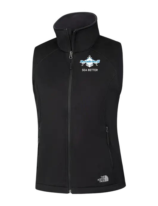 The North Face Womens Black Ridgewall Soft Shell Vest  w/Anchor Sea Better Logo