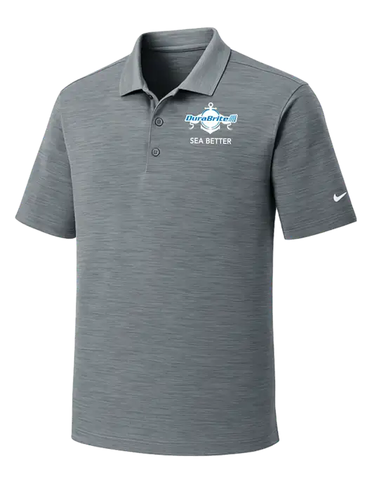 Nike Dri-FIT Medium Grey Striated Polo w/Anchor Sea Better Logo