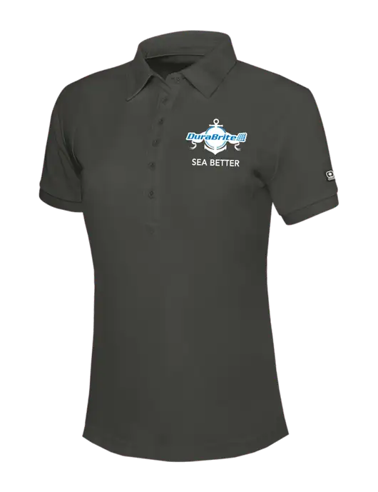OGIO Womens Dark Grey Jewel Polo w/Anchor Sea Better Logo