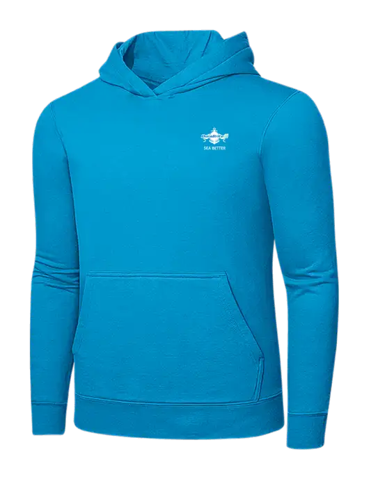 Sapphire 7.8 oz Ring Spun Hooded Sweatshirt w/Anchor Sea Better Logo