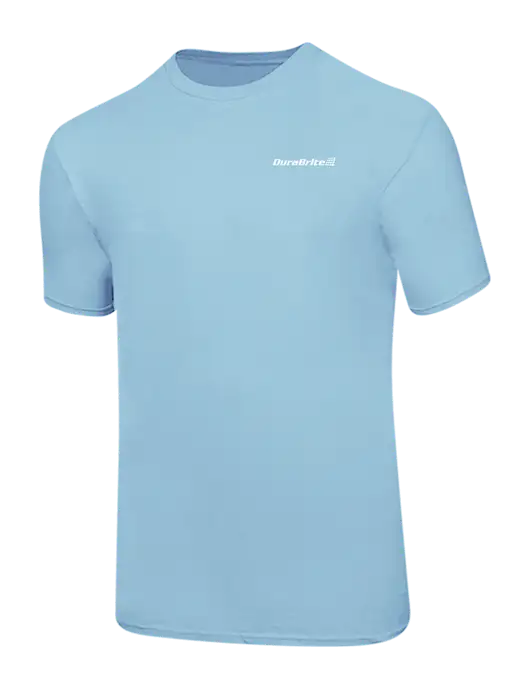 Ring Spun Light Blue 4.5 oz T-Shirt w/DuraBrite Logo