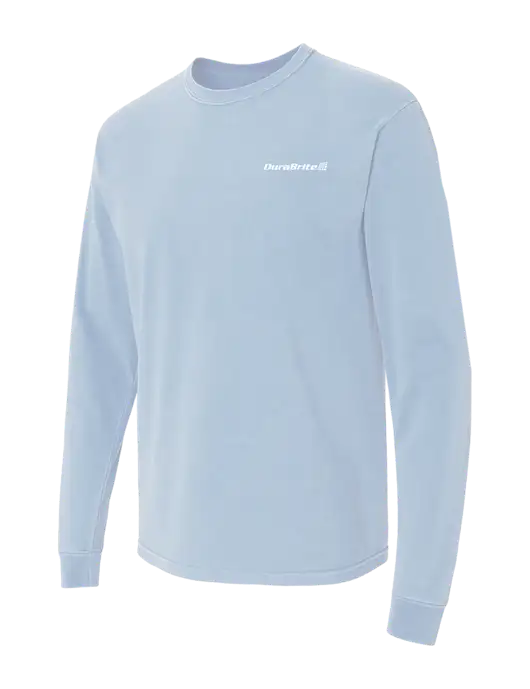 Comfort Colors Garment-Dyed Light Blue Heavyweight Long Sleeve T-Shirt w/DuraBrite Logo