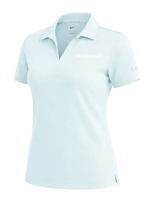 NIKE Very Light Blue Womens Dri-Fit Micro Pique Polo w/DuraBrite Logo