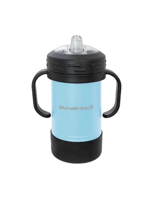 Polar Camel 10 oz Powder Coated Light Blue Sippy Cup w/DuraBrite Logo