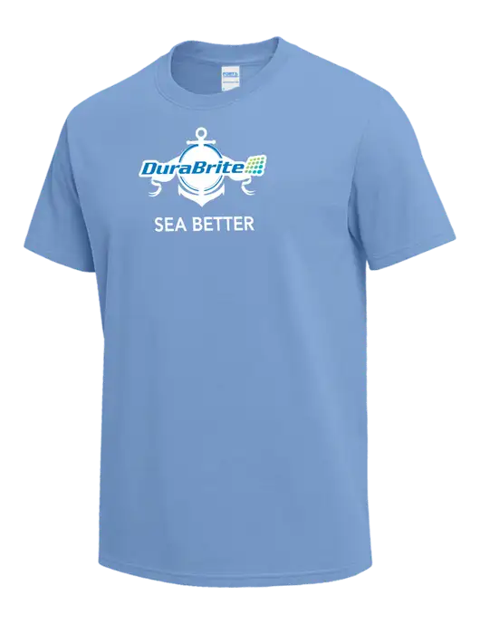 Light Blue Heavyweight 6.1 oz T-Shirt w/Anchor Sea Better Logo