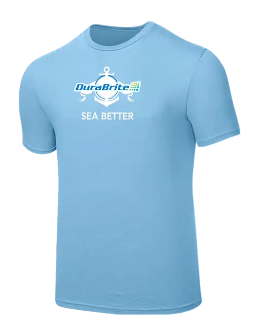 Seriously Soft Light Blue T-Shirt w/Anchor Sea Better Logo