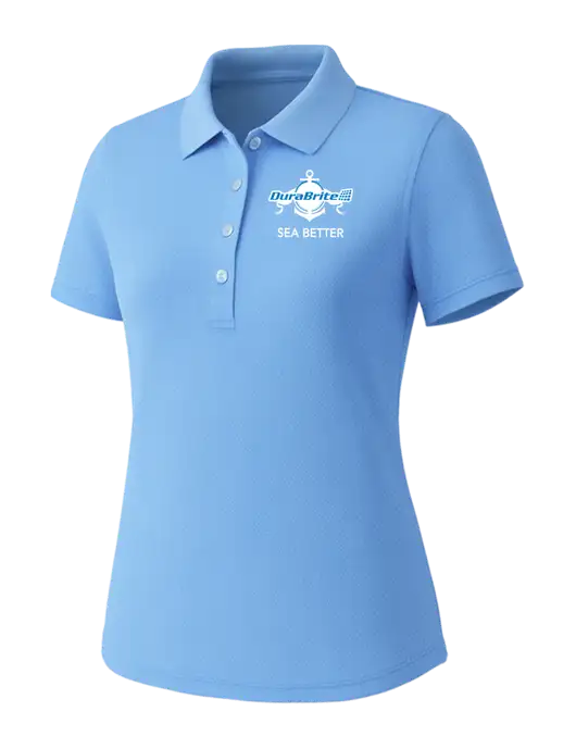 Callaway Womens Core Light Blue Performance Polo w/Anchor Sea Better Logo